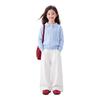 Hanhanxiang Girls' Old Money Style Sweater and Wide-Leg Pants Set
