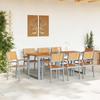 Stackable Chair 8 Pcs Brown 56 X 57 X 87 Cm Solid Acacia Wood