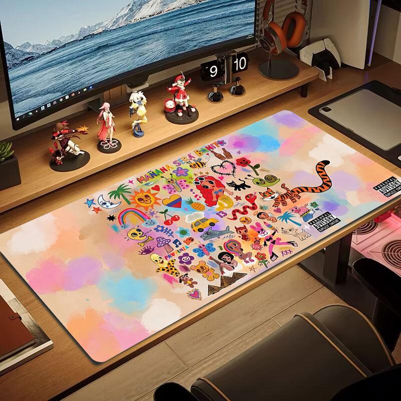 Karol G Large Size Mouse Pad Large Gaming Table Cushion Non-slip Laptop Tablet Big Mousepad XXL Mat Mini PC Playmat With Lock edge