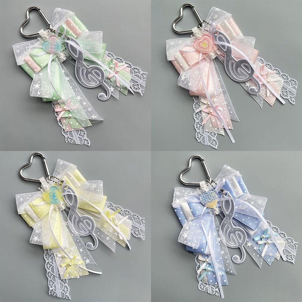 Kawaii Ribbon Bow Ornament Lace Pendant DIY Ita Bag Decorative Accessories Handmade Backpack Charms Support Stick Ribbon Bow
