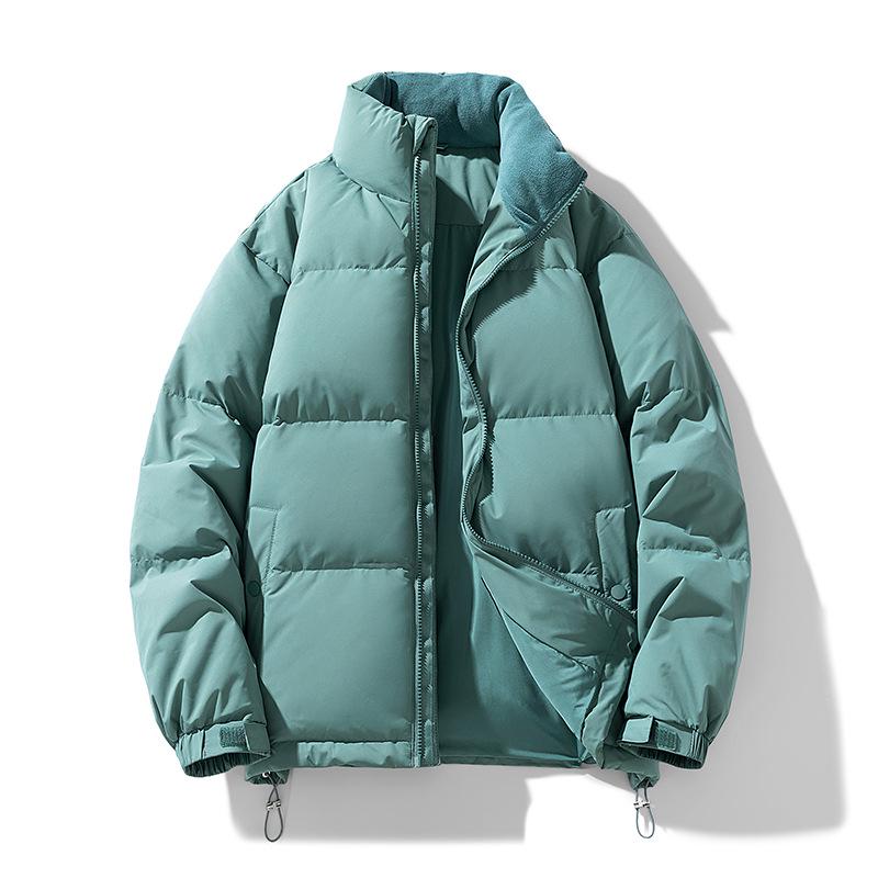 Men's Winter Stand Collar Down Jacket - 90% Down, Thickened, Warm, Trendy Design for Couples