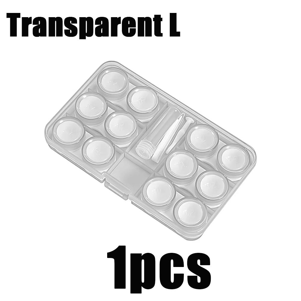 1pcs Contact Lens Cases Portable Plastic Storage Box With Tweezer Suction Stick Set Or Travel Holiday Contact Lenses Organizer