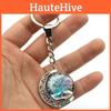 Creative Metal Keychain With Tree Of Life Rotating Moon Pendant Charm