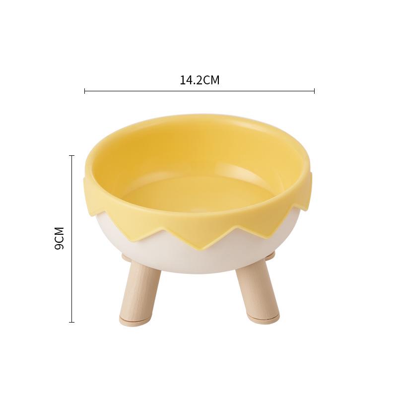 Non-Slip Stainless Steel Pet Bowl - High-Footed Design for Cat & Dog Neck Protection