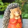 3 Pcs Mini Hedgehog Figurine Cute Small Ceramic Animal Statue for Fairy Garden Bonsai Plant Pots Micro Landscape Decor