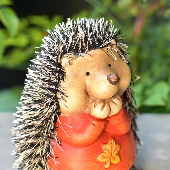 3 Pcs Mini Hedgehog Figurine Cute Small Ceramic Animal Statue for Fairy Garden Bonsai Plant Pots Micro Landscape Decor