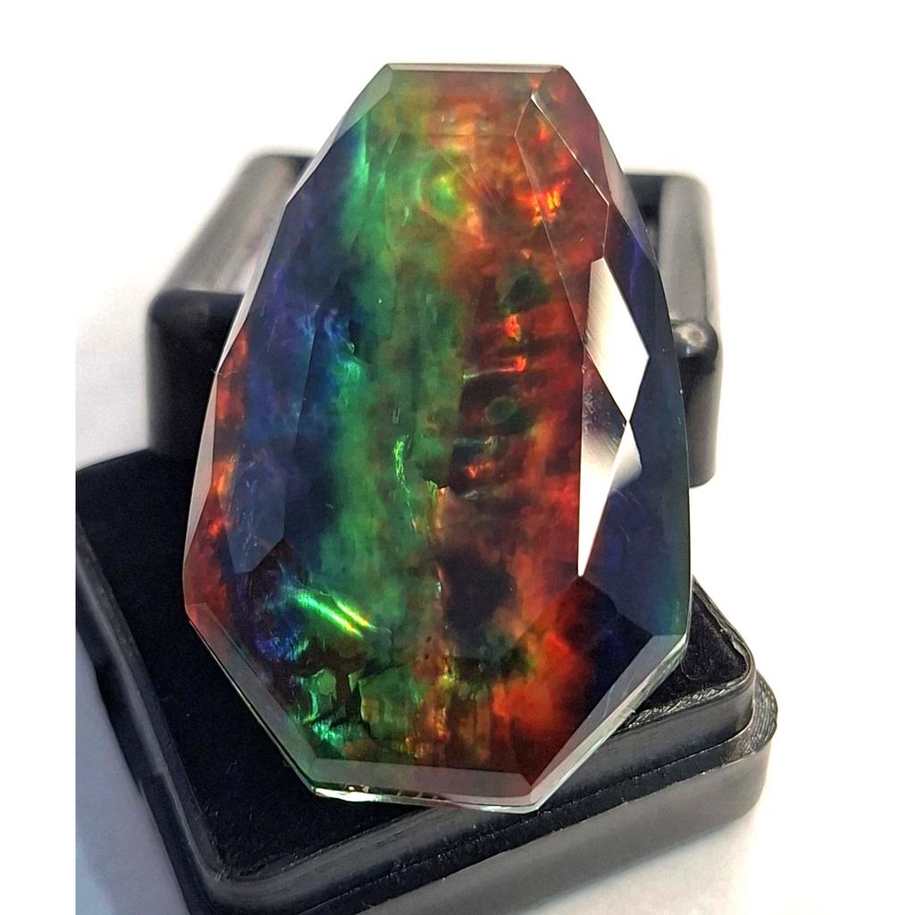 Natural Opal Like Organic Ammolite Fancy Cut 62-64 Ct Stunning Loose Gemstone