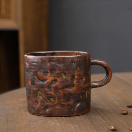 350ml Ceramic Mug Tea Coffee Cup Spiral Hemp Rope Vintage Office Mug Water Cup