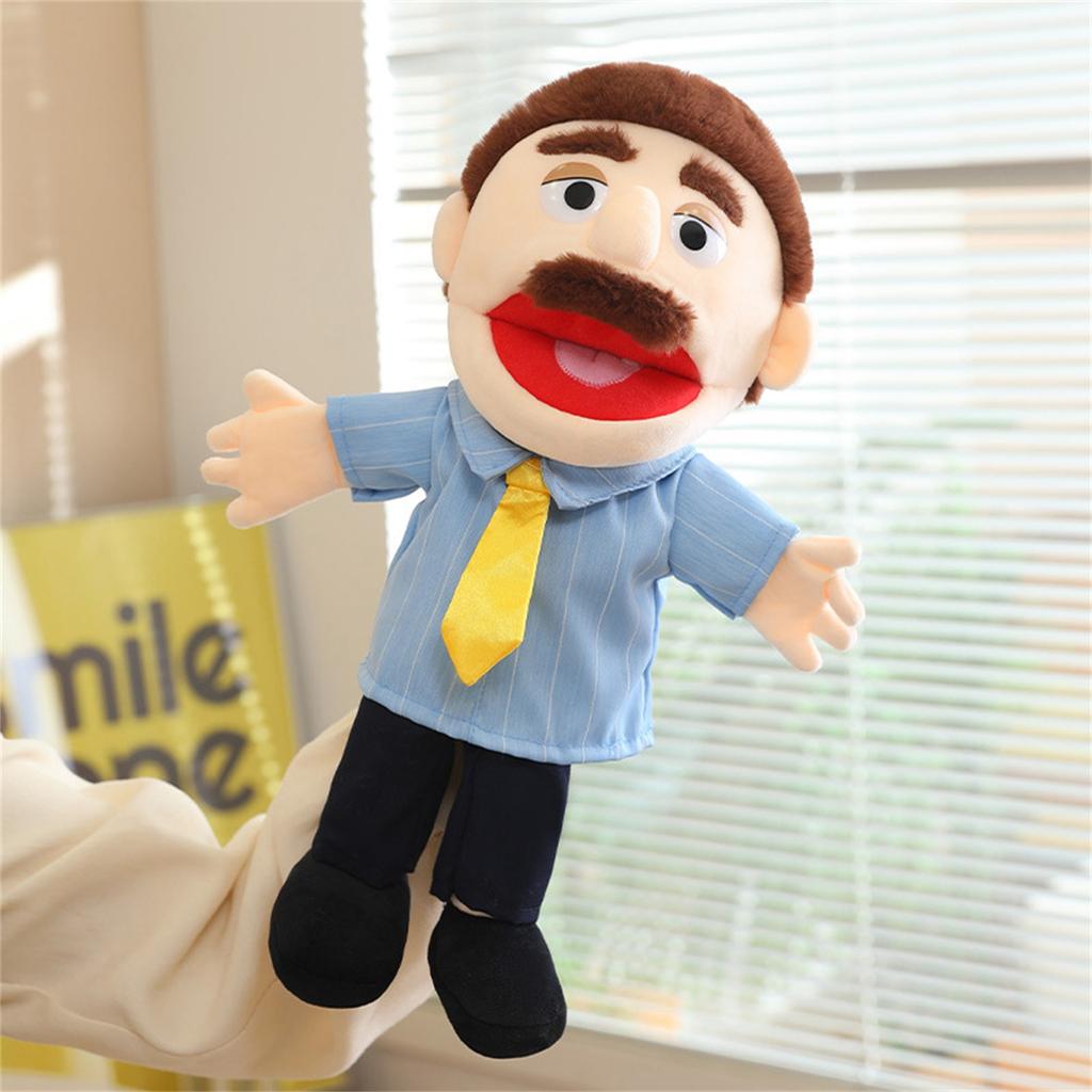 Marionnette à main Family à bouche ouverte pour tout le corps, Jouet en peluche, Marionnette Accessoire de spectacle pour maternelle, Marionnette pour enfants
