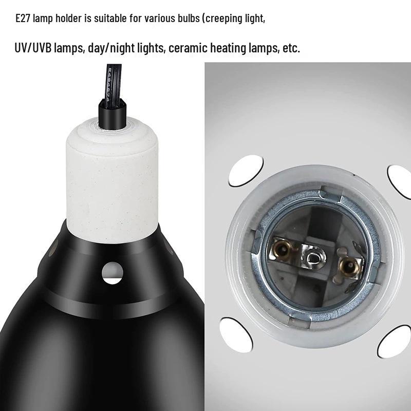 In-Stock UVB/UVA High-Reflectivity Reptile Heat Lamp Cover - Heat-Resistant, Deep Bucket for Tortoises