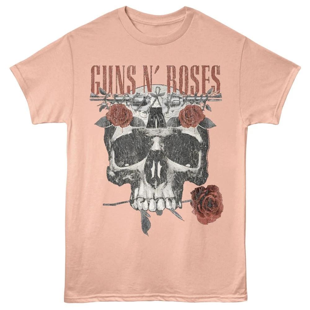 RARE! Guns N’ Roses Skull Roses Graphic T-Shirt Vintage Style Tee HOT NEW Unisex T-Shirt S