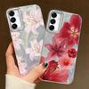 Husa Telefon cu Flori de Crin Roz pentru Samsung Galaxy A56 A55 A54 A16 A17 A34 A15 A07 A36 A57 A26 A06 A14 A37 Husa cu Flori
