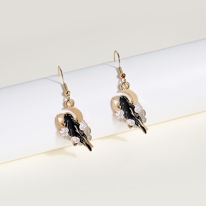 Fashion Cute Fox Koi Cat Rabbit Earrings for Women Girls Sweet Cartoon Enamel Painted Animal Earrings Jewelry Gift