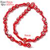 Round Lampwork Evil Eye Beads Liuli Flat Loose Fashion Jewelry For Bead Diy Handmade Bracelets Phone Charm Components