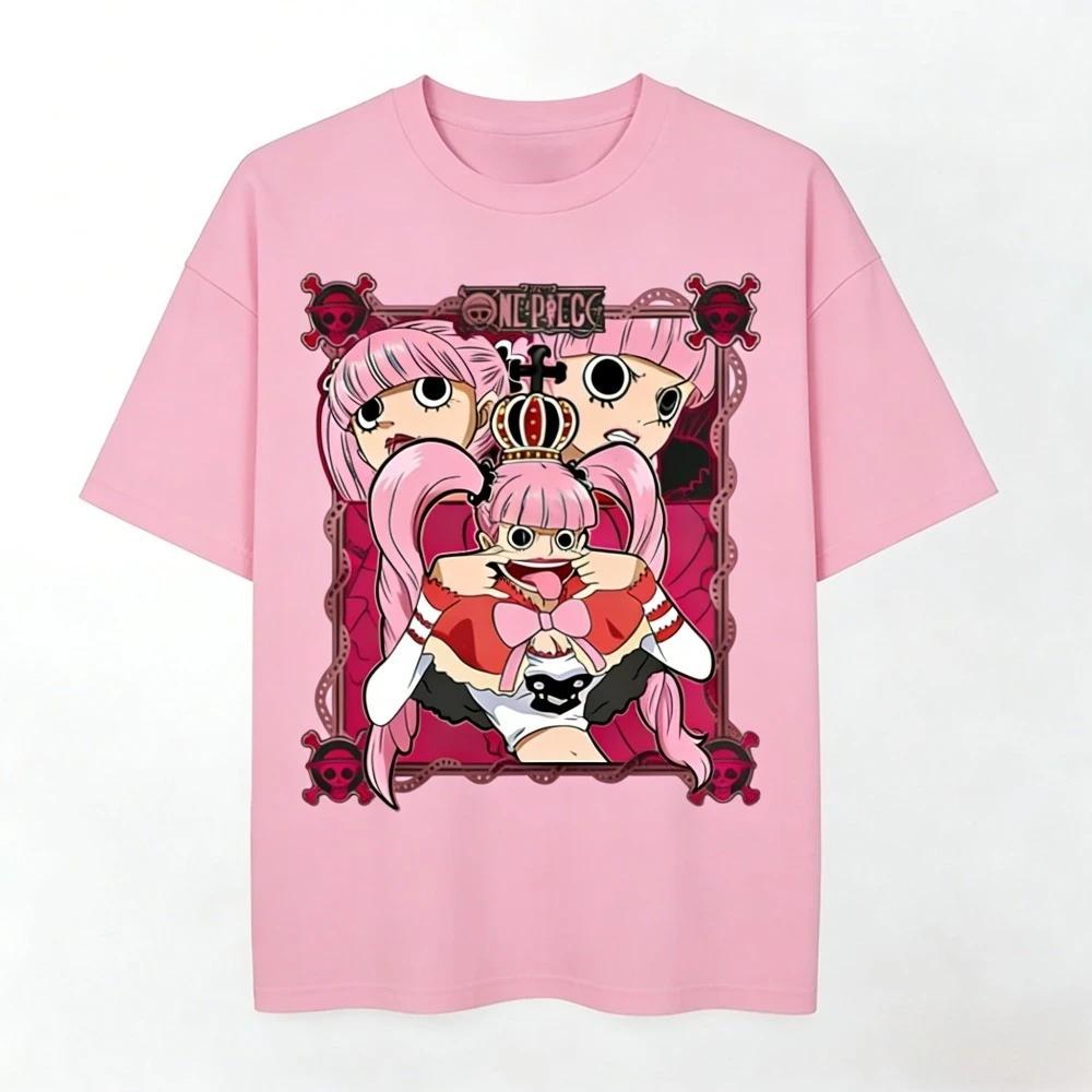 One Piece Perona Unisex Loose T-shirt 2026 Summer New Popular Anime Print American Trend Casual Parent-child Short Sleeved Top