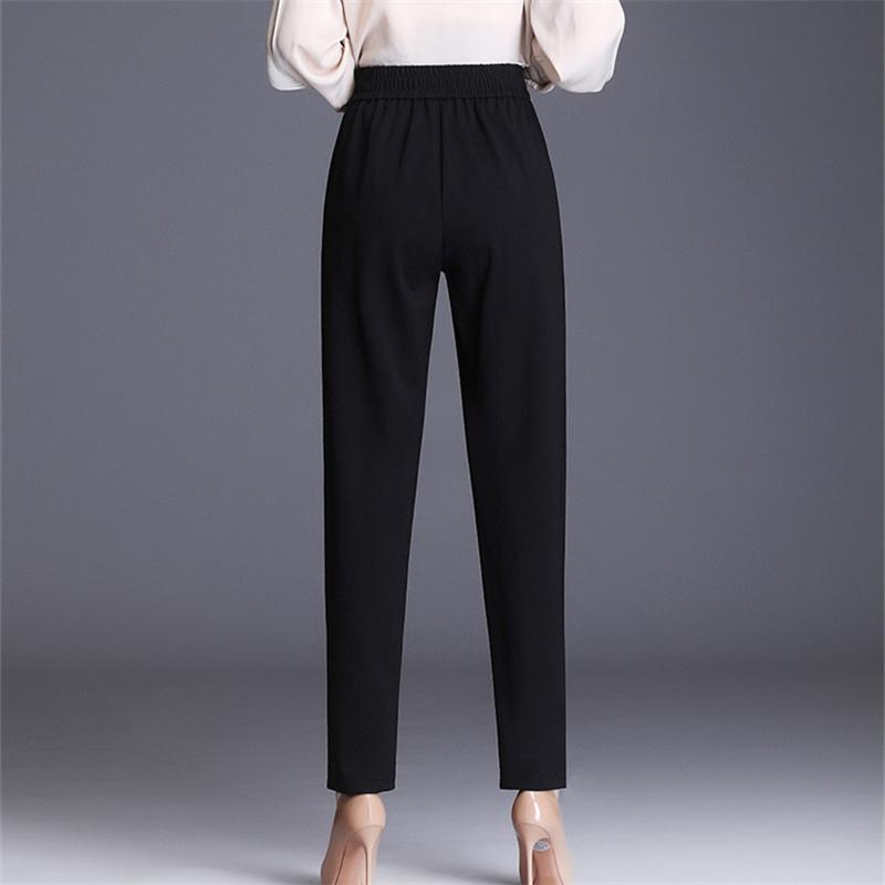 2022 Spring Autumn Korean Fashion Woman High Waist Elastic Pants Pencil Pants for WomenLoose Harajuku Solid Color Straight Pants