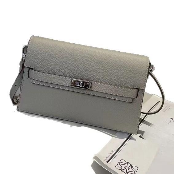 New lychee pattern leather half cover hand grab bag genuine leather women's bag single shoulder underarm bag oblique span bag wholesale