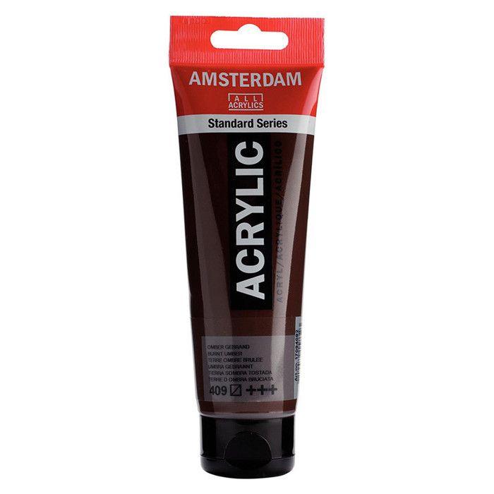 Peinture Acrylique - Royal Talens - Amsterdam - Terre Ombre Brûlée - 120 ml - Finition Mate