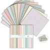 24 Blatt Blumendruck Scrapbook-Papier 6 Zoll Hintergrundpapier Dekoratives Papier Bastelbedarf DIY