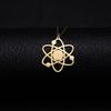 Hollow Three Ellipse Pendant Women Necklace Fashion Personality Jewelry Titanium Steel