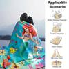 1PC Cartoon Mermaid Blanket, Seasonal Universal Home Decoration, Suitable for Gift - Perfect for Bedding or Couch Cover, Soft Flannel Throw