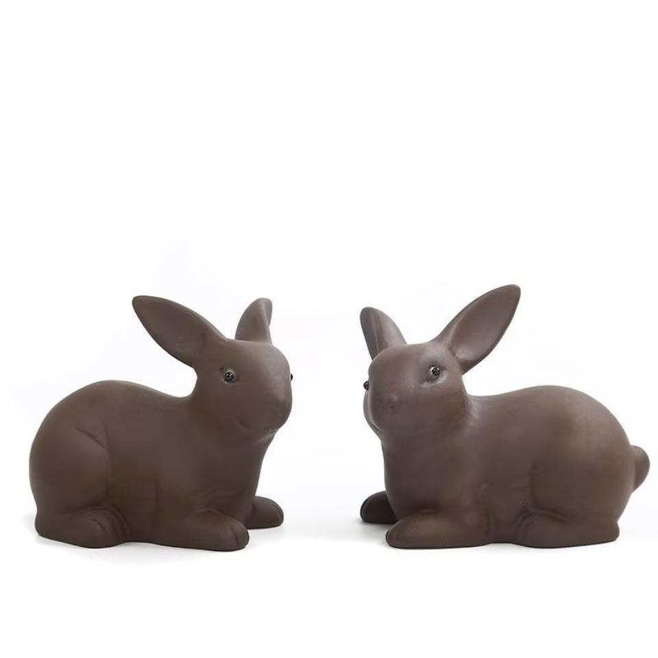 High-Quality Zisha Rabbit Tea Pet: Cute, Creative, and Wealth-Attracting Ornament
