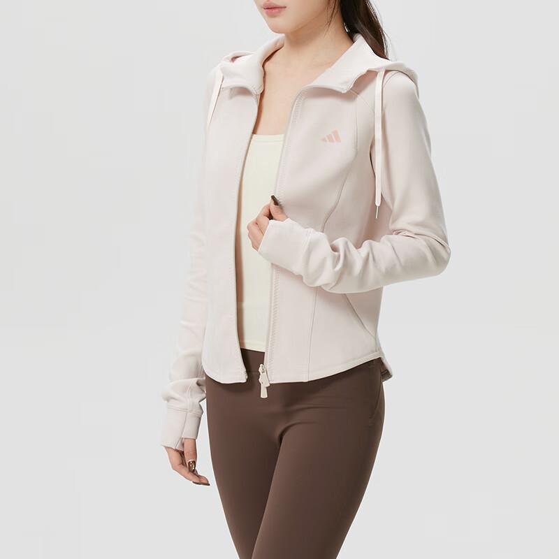 adidas Outdoor Windproof Knitted Hooded Long Sleeve Jacket Women Jacket KH2701