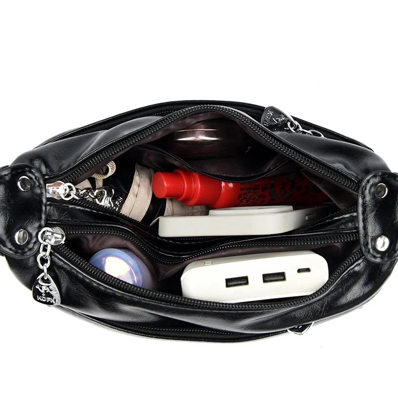 New Vintage Luxury Women's Bag Solid Color Fashionable Bags Shoulder Bags High Quality Oil Leather Tote Bags Wallet Bag