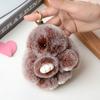 10CM Mini Fluffy Real Fur Pompon Bunny Women Girls Cute Plush Rabbit On Bag Jewelry Wedding Party Toy Kid Gift Bag Charm