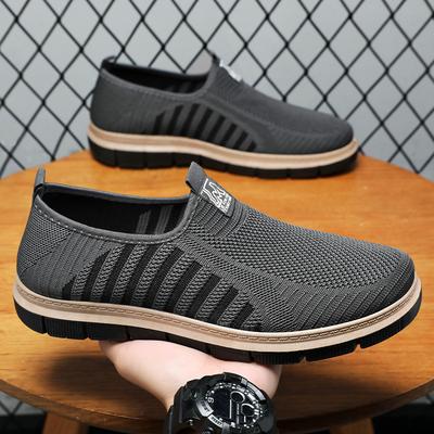 Herrenschuhe Sommer atmungsaktiv neue Mesh Freizeitschuhe ein Pedal alte Peking Stoffschuhe Herren täglich vielseitige einzelne Schuhe