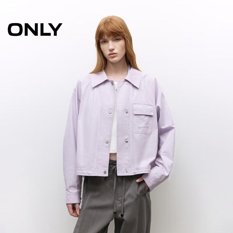 

ONLY Women s Solid Lapel Raglan Sleeve Loose Jacket M