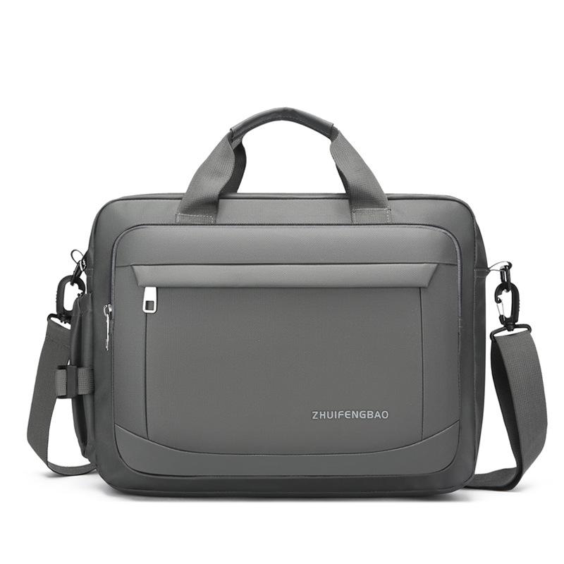 

TS JYL laptop bag,New Large Handbag Shoulder Waterproof Laptop Multi Business Commuter 38*8*29cm сірий