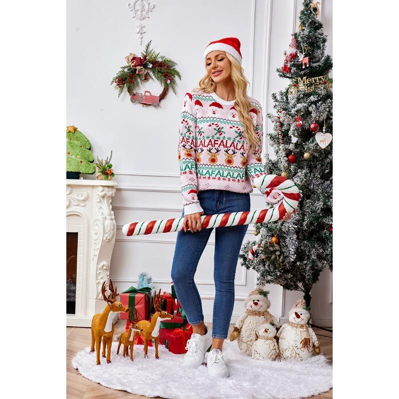 Женский розовый свитер с милой вязкой — фото 7