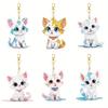 6Pcs/SetDIY Diamond Painting Keychain - Animal, Mandala Pattern, DIY Decoration, Diamond Kit Craft Supplies,