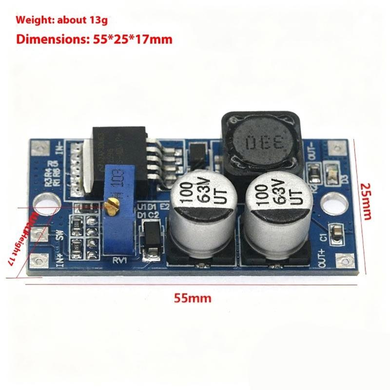 High Efficiency Steps Down Converters Module 8V-80V Input 1.25V-20V Adjustable Output 2.1A Current Compactly Design