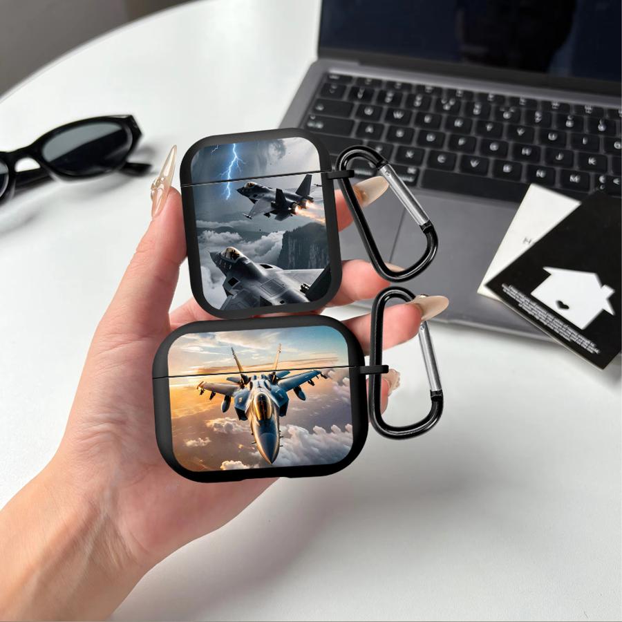 Earphone Cases Cover Case For Airpods 1 3 Pro2 4 Pro3 Pro 2 Fighter Aircraft