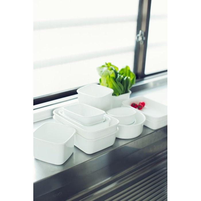 [Nodahoro] Storage Container Enamel Heat-Resistant Rectangular Deep Type S Size with Airtight Lid White Series Made in Japan WFM-S Small