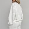 Women Casual Sport Suit New Sweatshirt Half Zip Stand Collar Long Sleeve Tops and Loose Pants Stylish Two Piece Set