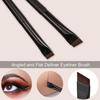 Rytrre Eyeliner Brush Angled Flat Definer Eyeliner Makeup Brushes Extra Fine Curved Pencil Point Eyeliner Brush for Precision Liner 7pcs Black