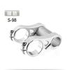 QKS98 Double Stem 7075 T6 Aluminum Folding Bike T-Head Adapter 25.4 To 31.8