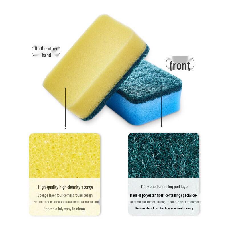 10-Pack Kitchen Cleaning Sponge Wipes