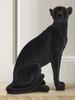 Flocking Leopard Resin Crafts Simulation Leopard Animal Sculpture Resin Desktop Decorative Ornaments Home Decoration Figurine