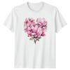 Pink Magnolia Flowers Unisexs TShirt Unisexs Tee Graphic Unisex Top