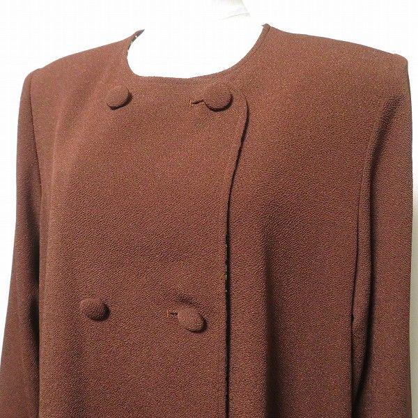 Used #anc Shisendo Hitoshitamura Coat Brown Crepe Reversible No Color Floral Pattern Japanese Pattern Stole Long Women's [968939]
