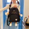 Schoolbag Cute Cartoon Cat Backpack Female Student Schoolbag Large Capacity Plush Doll Backpack Girl Heart College Style