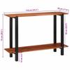 Console Table with Shelf Brown and Black 110 X 30 X 75 Cm