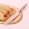 7 Pieces Pink Coding Carbon Steel Kitchen Knife Set with with Scissors and Sheaths