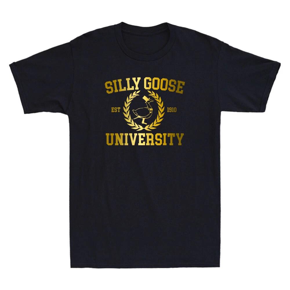 Men s and Women s T-shirts Silly Goose University Funny Goose Graphic Novelty M