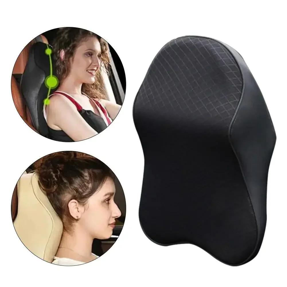 Car Seat Headrest Comfortable Seat Supports Lumbar Backrest Car Seat Pillow Headrest Cushion Pads Memory Foam Car Accessories