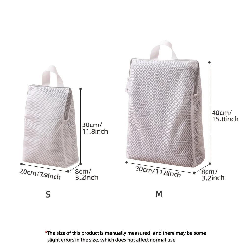 1pc Honeycomb Mesh Laundry Bag with Zipper - Wall-Mounted, Multi-Functional Clothes Storage Organizer for Bedroom & Bathroom